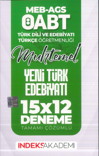 2025 ÖABT MEB-AGS Türk Dili Edebiyatı-Türkçe Yeni Türk Edebiyatı 15x12 Deneme Çözümlü İndeks Akademi Yayıncılık