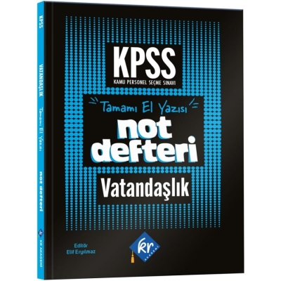 KPSS Vatandaşlık Konu Anlatımlı Not Defteri KR Akademi Panda Fotokopi & Baskı Merkezi