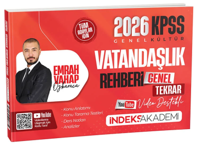 2026 KPSS Vatandaşlık Rehberi Video Destekli Genel Tekrar İndeks Akademi Yayıncılık Panda Fotokopi & Baskı Merkezi