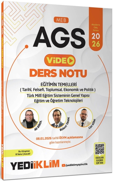 2026 MEB AGS Eğitimin Temelleri ve Temel Kavramlar Türk Milli Eğitim Sisteminin Genel Yapısı Eğitim ve Öğretim Teknolojileri Yediiklim Yayınları Panda Fotokopi & Baskı Merkezi