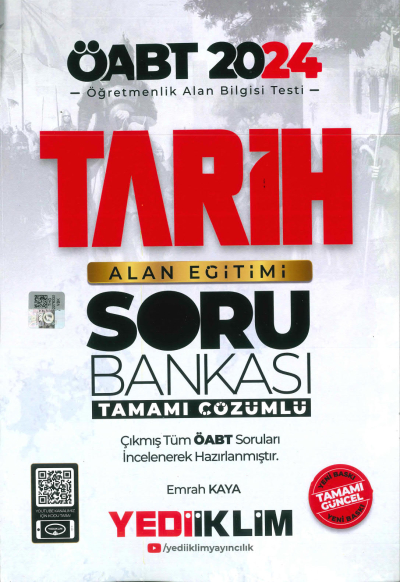 ÖABT TARİH ALAN EĞİTİMİ SORU BANKASI TAMAMI ÇÖZÜMLÜ Panda Fotokopi & Baskı Merkezi