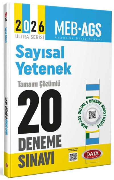 2026 AGS Sayısal Yetenek Tamamı Çözümlü 20 Deneme Sınavı Data Yayınları Panda Fotokopi & Baskı Merkezi