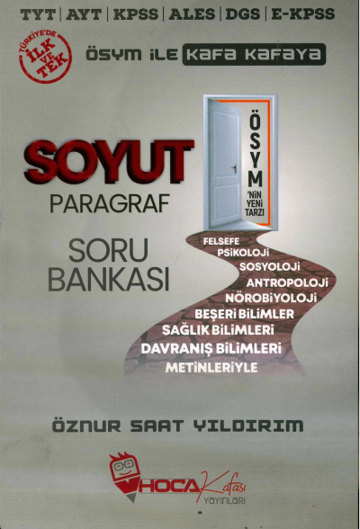 SOYUT PARAGRAF ÖSYM ile KAFA KAFAYA SORU BANKASI ÖZNUR SAAT YILDIRIM Panda Fotokopi & Baskı Merkezi