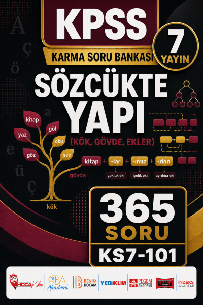 Sözcükte Yapı (Kök, Gövde, Ekler) 7 Yayın 365 Soru Panda Fotokopi & Baskı Merkezi