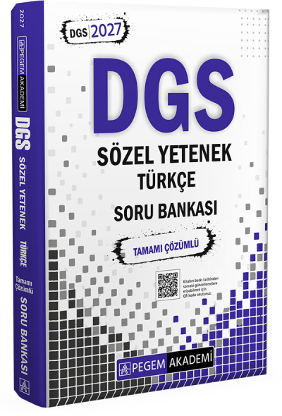 2027 DGS Sözel Yetenek Türkçe Tamamı Çözümlü Soru Bankası Pegem Akademi Panda Fotokopi & Baskı Merkezi
