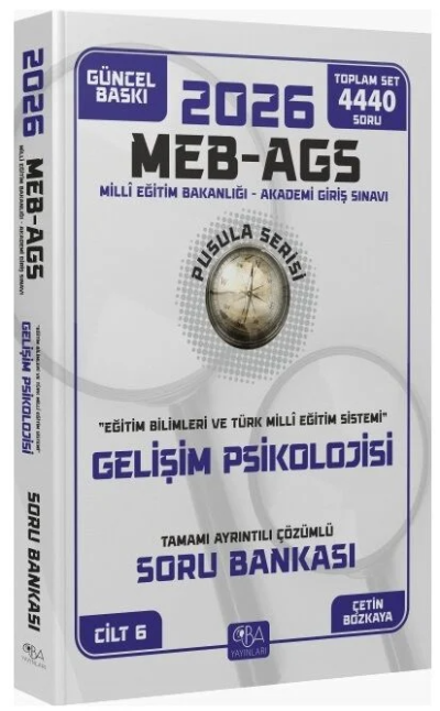 2026 MEB-AGS Eğitim Bilimleri Gelişim Psikolojisi Soru Bankası Çözümlü Pusula Serisi CBA Yayınları Panda Fotokopi & Baskı Merkezi