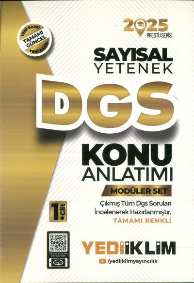 YEDİİKLİM DGS SAYISAL KONU ANLATIM 2025 Panda Fotokopi & Baskı Merkezi