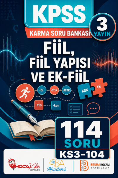 Fiil, Fiil Yapısı ve Ek-Fiil 3 Yayın 114 Soru (Benim Hocam - CBA - Hoca Kafası Yayınları) Panda Fotokopi & Baskı Merkezi