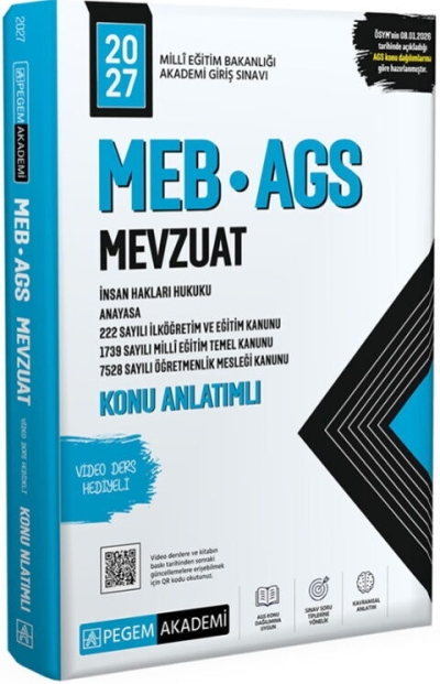 MEB AGS Mevzuat Konu Anlatımlı Pegem Yayınları Panda Fotokopi & Baskı Merkezi