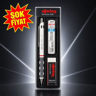Rotring Tikky 0.7 Uçlu Kalem 2B Kalem Ucu Silgi li 3'lü Set