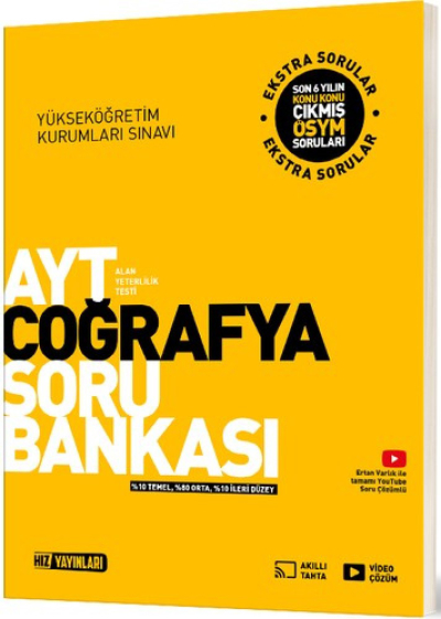 AYT Coğrafya Soru Bankası Hız Yayınları Panda Fotokopi & Baskı Merkezi