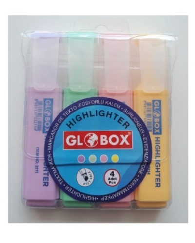 Globox Fosforlu Kalem Pastel Renk 4.lü Panda Fotokopi & Baskı Merkezi