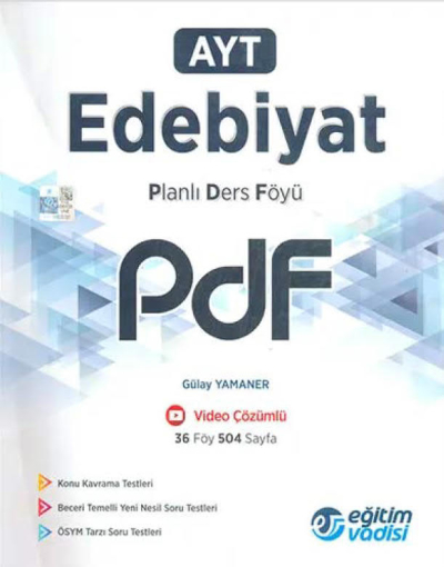 AYT Edebiyat Planlı Ders Föyü PDF Eğitim Vadisi Yayınları