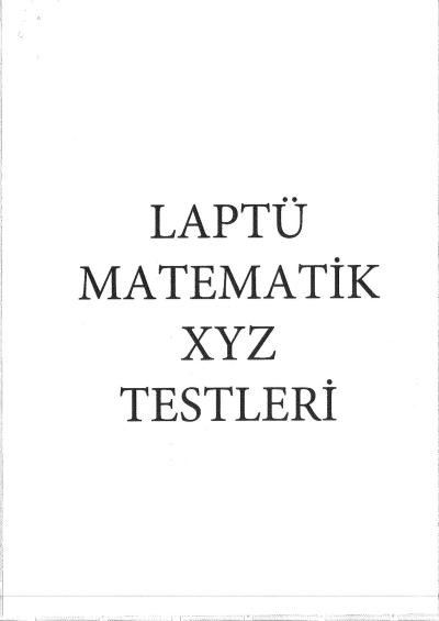 Laptü Matematik XYZ Testleri Panda Fotokopi & Baskı Merkezi