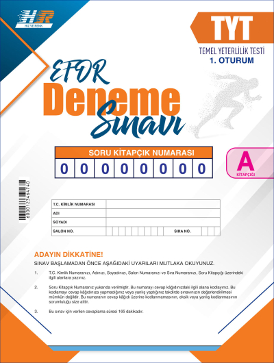 TYT HIZ VE RENK YAYINLARI EFOR SERİSİ DENEME 1 Panda Fotokopi & Baskı Merkezi
