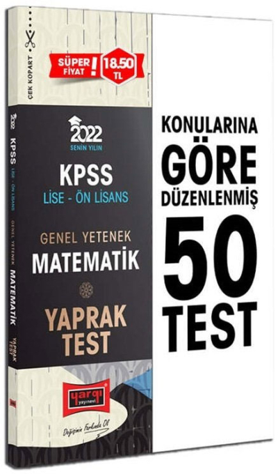 KPSS Lise Ön Lisans GY Matematik Yaprak Test Panda Fotokopi & Baskı Merkezi