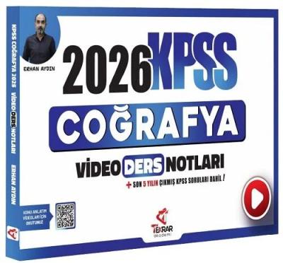 2026 KPSS Coğrafya Video Ders Notları - Erhan Aydın Tekrar Akademi Yayınları