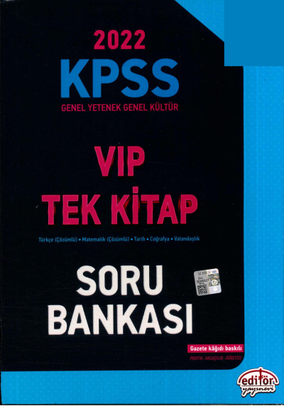 VİP GKGY TÜM DERSLER TEK KİTAP ÇÖZÜMLÜ SORU BANKASI Panda Fotokopi & Baskı Merkezi