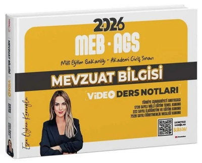 2026 MEB-AGS Mevzuat Bilgisi Video Ders Notları Hoca Kafası Yayınları