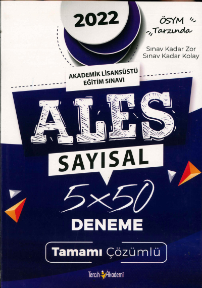 ALES SAYISAL 5x50 DENEME TAMAMI ÇÖZÜMLÜ Panda Fotokopi & Baskı Merkezi