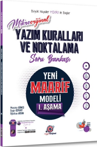 Orijinal Mikro Yazım Kuralları ve Noktalama Maarif Model Soru Bankası Orijinal Yayınları Panda Fotokopi & Baskı Merkezi
