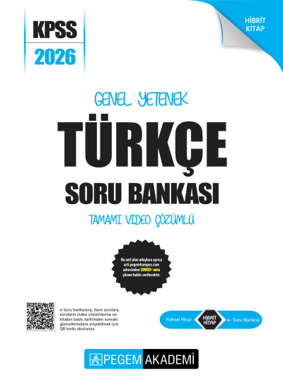 TÜRKÇE 2026 KPSS Genel Yetenek Genel Kültür Soru Bankası Modüler Çözümlü Pegem Akademi Yayınları