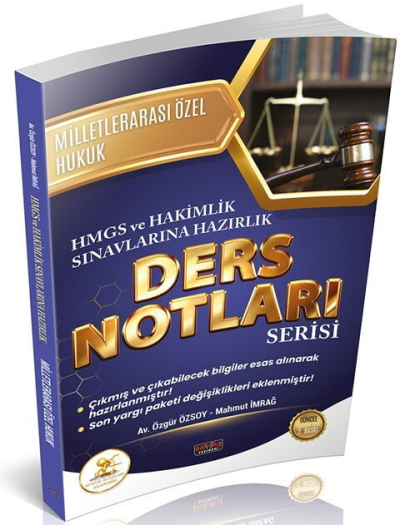 HUKAL HMGS HAKİMLİK Milletlerarası Özel Hukuk Ders Notları Savaş Yayınları