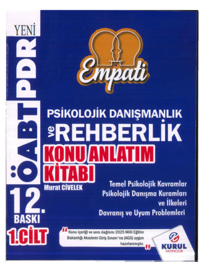 2025 ÖABT Empati Psikolojik Danışmanlık ve Rehberlik Konu Anlatımlı 1. Cilt Panda Fotokopi & Baskı Merkezi