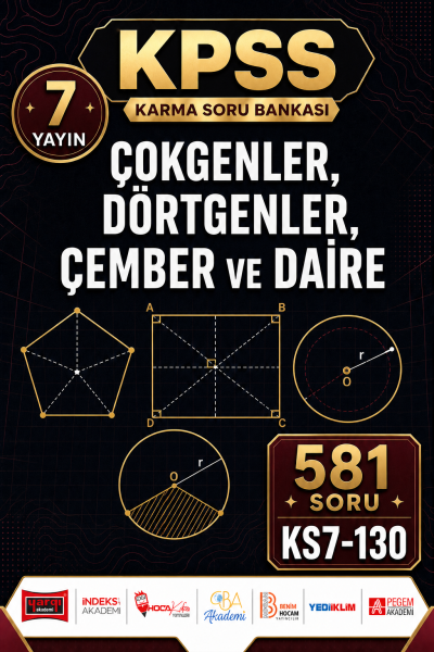 Çokgenler, Dörtgenler, Çember ve Daire 7 Yayın 581 Soru Panda Fotokopi & Baskı Merkezi
