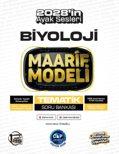 2028 Üniversiteye Hazırlık Biyoloji Ders Platosu Maarif Modeli Tematik Soru Bankası Çap Yayınları Panda Fotokopi & Baskı Merkezi