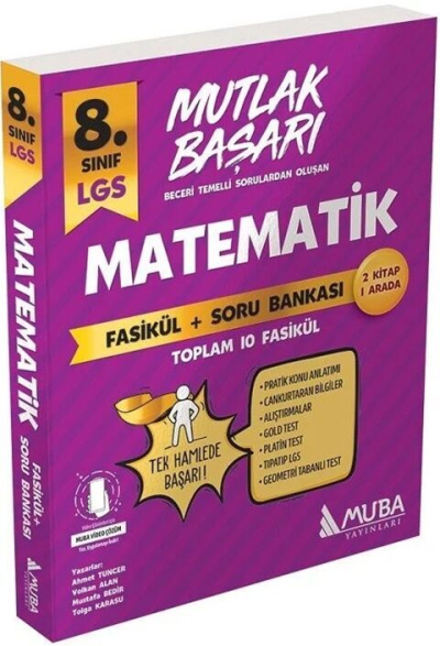 Mutlak Başarı LGS Matematik Fasiküller+Soru Bankası Muba Yayınları Panda Fotokopi & Baskı Merkezi