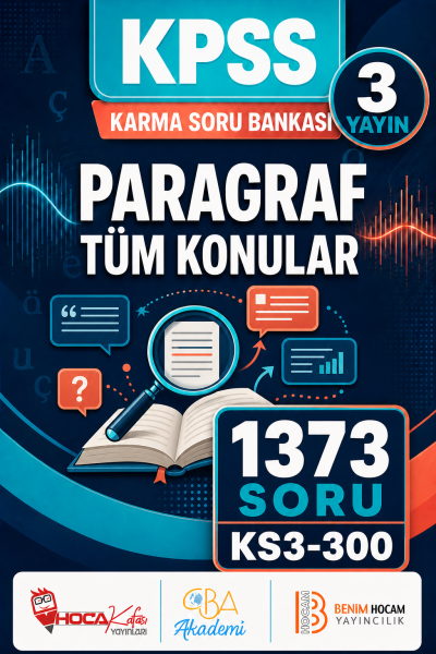 PARAGRAF TÜM KONULAR 3 Yayın 1373 Soru (Benim Hocam - CBA - Hoca Kafası Yayınları) Panda Fotokopi & Baskı Merkezi