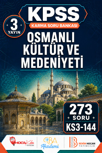 Osmanlı Kültür ve Medeniyeti 3 Yayın 273 Soru (Benim Hocam - CBA - Hoca Kafası Yayınları) Panda Fotokopi & Baskı Merkezi