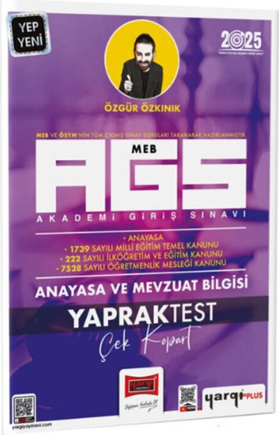 2025 MEB AGS Anayasa ve Mevzuat Bilgisi Çek Kopart Yaprak Test Yargı Yayınları Panda Fotokopi & Baskı Merkezi