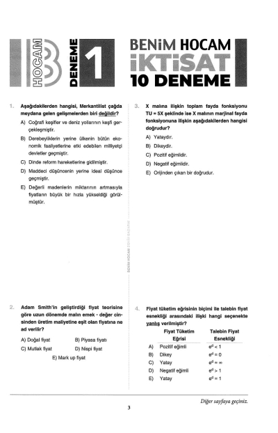 İKTİSAT 10 LU DENEME 2022 Panda Fotokopi & Baskı Merkezi