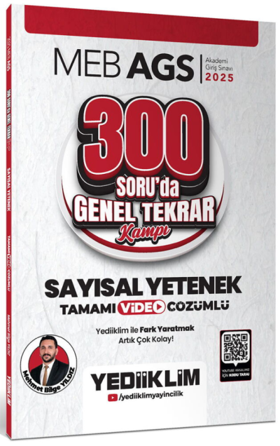 2025 MEB AGS Sayısal Yetenek 300 Soruda Tamamı Video Çözümlü Genel Tekrar Kampı Yediiklim Yayınları Panda Fotokopi & Baskı Merkezi