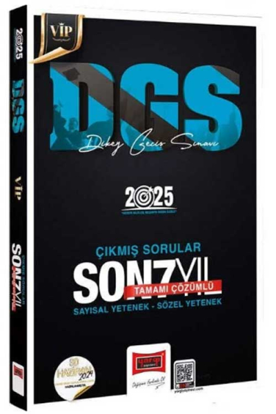 2025 DGS VİP Sayısal Sözel Yetenek Tamamı Çözümlü Son 7 Yıl Çıkmış Sorular Yargı Yayınları