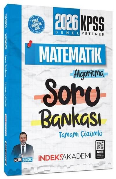 2026 KPSS Matematik Algoritma Soru Bankası Çözümlü Metin Şimşek İndeks Akademi Yayıncılık