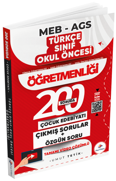 ÖABT MEB-AGS Türkçe, Sınıf, Okul Öncesi 200 Soruda Çocuk Edebiyatı Özgün ve Çıkmış Sorular Çözümlü Dizgi Kitap Yayınları Panda Fotokopi & Baskı Merkezi