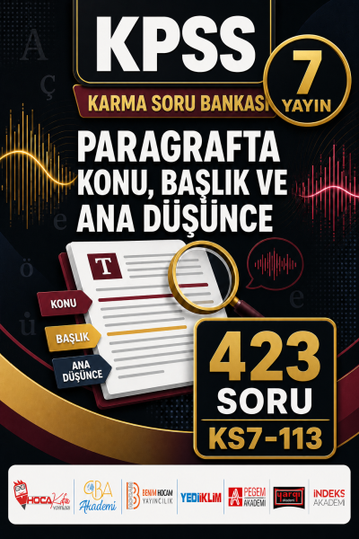 Paragrafta Konu, Başlık ve Ana Düşünce 7 Yayın 423 Soru Panda Fotokopi & Baskı Merkezi