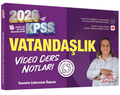 2026 KPSS Vatandaşlık Video Ders Notları Tüm Adaylar İçin Yasemin Özkanlı Hangi KPSS