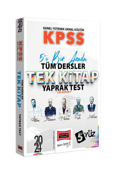 2024 KPSS 5Yüz Lisans GK-GY Tüm Dersler Tek Kitap Çek Kopart Yaprak Test