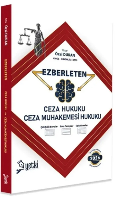 HMGS Hakimlik KPSS A Grubu Ceza Hukuku ve Ceza Muhakemesi Hukuku Ezberleten Sorular Yetki Yayıncılık