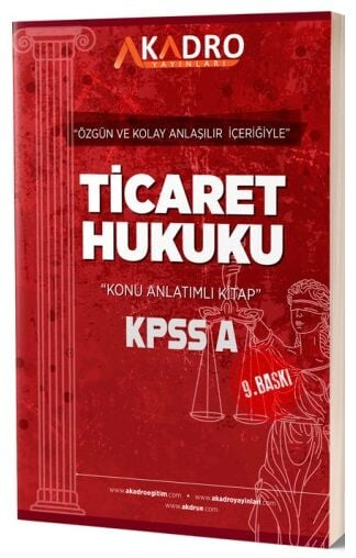 A Kadro Yayınları KPSS A Grubu Ticaret Hukuku Konu Anlatımlı Panda Fotokopi & Baskı Merkezi
