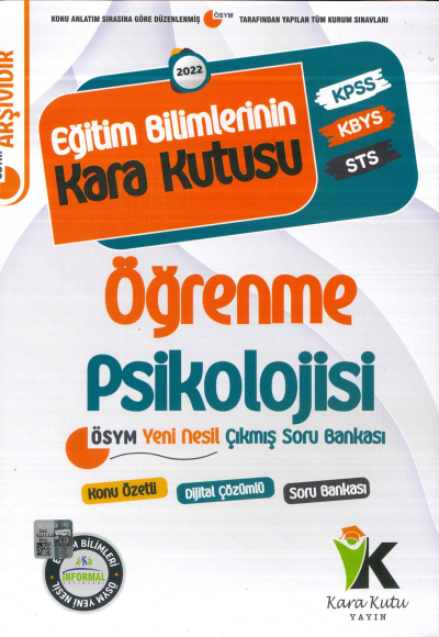 ÖĞRENME PSİKOLOJİSİ KONU ÖZETLİ DİJİTAL ÇÖZ. SORU BANKASI Panda Fotokopi & Baskı Merkezi