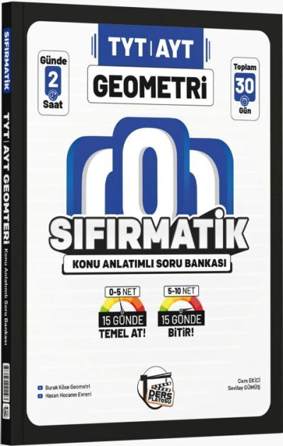 TYT AYT Geometri Sıfırmatik Konu Anlatımlı Soru Bankası Ders Platosu Panda Fotokopi & Baskı Merkezi