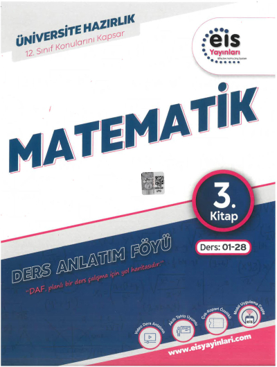 EİS Daf Matematik 3. Kitap Ders:01-28 12. Sınıf Konularını Kapsar