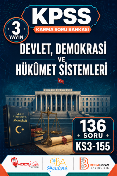 Devlet, Demokrasi ve Hükûmet Sistemleri 3 Yayın 136 Soru (Benim Hocam - CBA - Hoca Kafası Yayınları) Panda Fotokopi & Baskı Merkezi