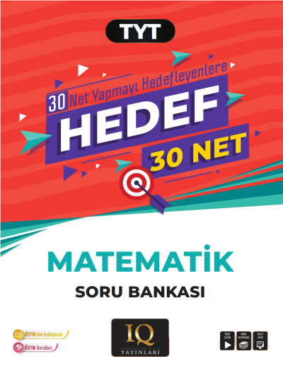 TYT Matematik Hedef 30 Soru Bankası IQ Yayınları Panda Fotokopi & Baskı Merkezi