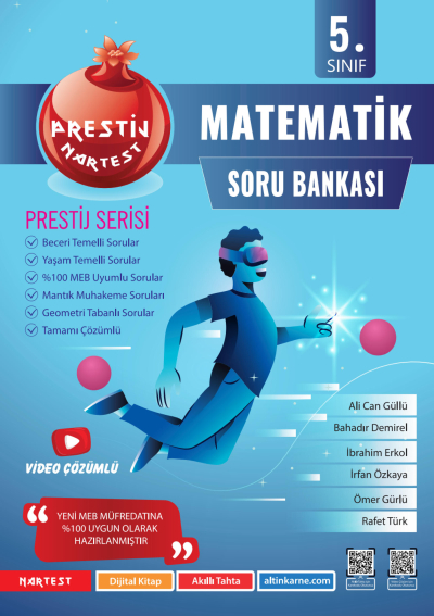 5. Sınıf Prestij Matematik Soru Bankası Nartest Yayınları Panda Fotokopi & Baskı Merkezi
